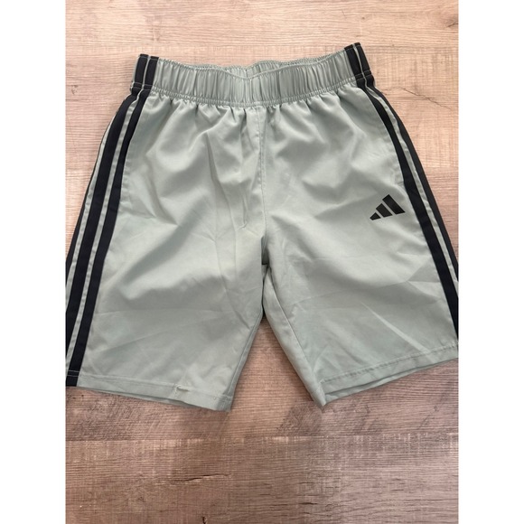 adidas Other - Adidas Boys 3-Stripe Athletic Shorts - Sage Green - Size Large (14/16)